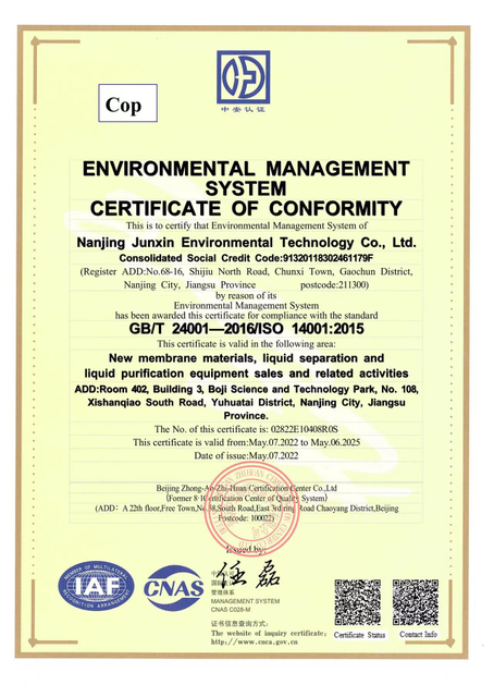 sistema de gesti&oacute;n ambiental certificado de conformidad