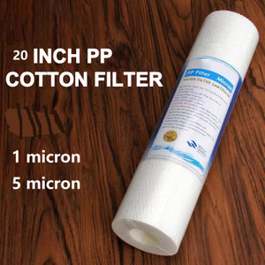 Filtro de algodón PP de 20 pulgadas, 1 micra, 5 micras, polipropileno de grado alimenticio, Material PP, fabricante mundial Top 100 