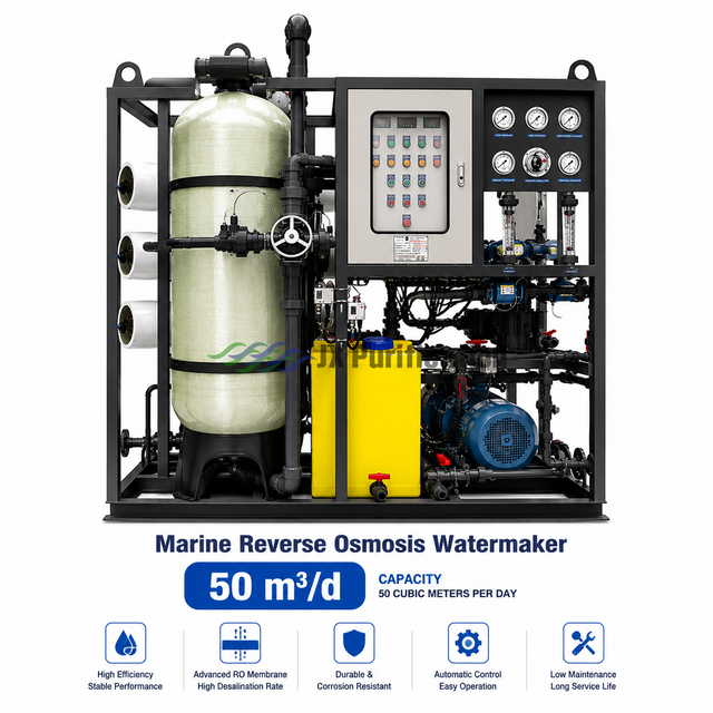 Desalinizador marino de ósmosis inversa de 30 m³/día: sistema de desalinización de agua de mar para barcos